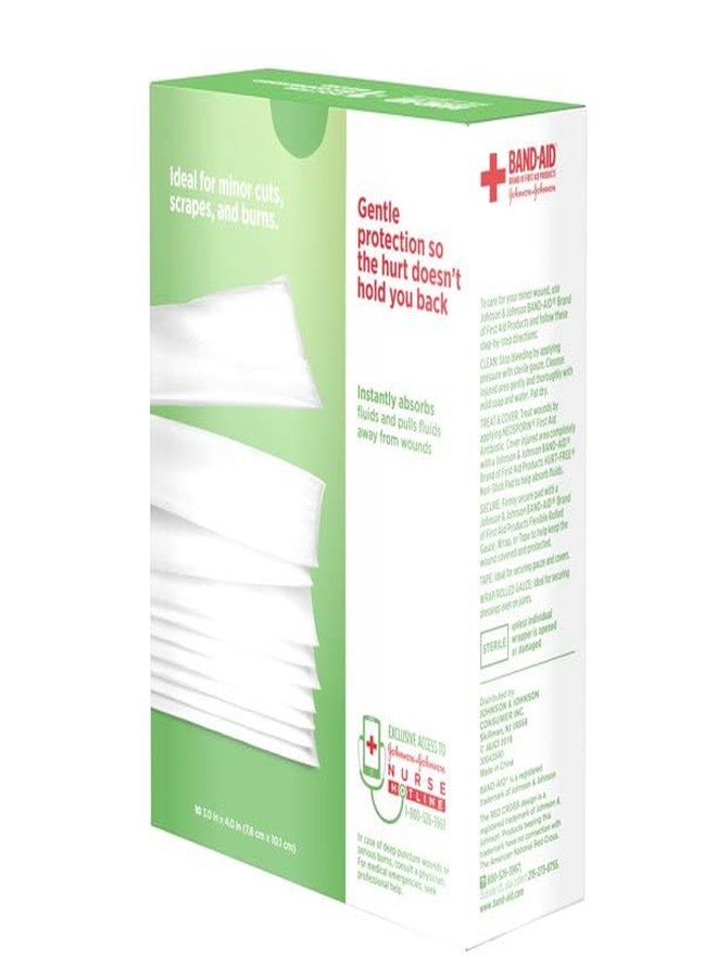 Johnson & Johnson Red Cross First Aid Triple Layer Non-Stick Pads 3 X 4-10 ct, Pack of 5 - Image 3